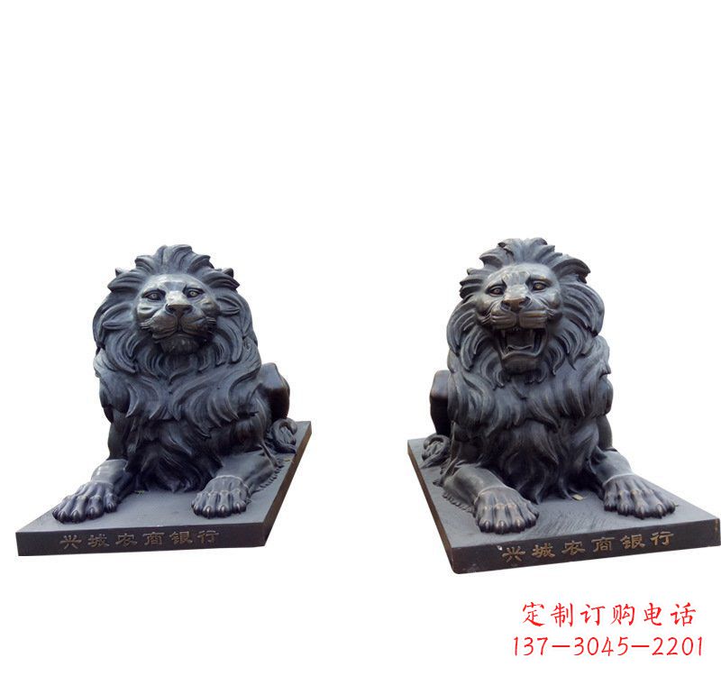 河南铜雕汇丰狮子 (2)