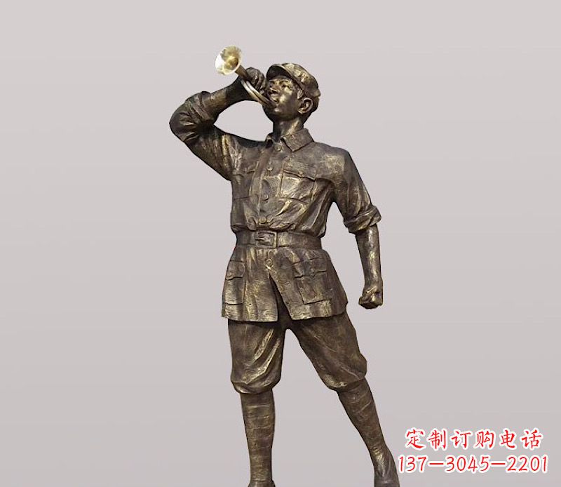 河南铜雕解放军战士