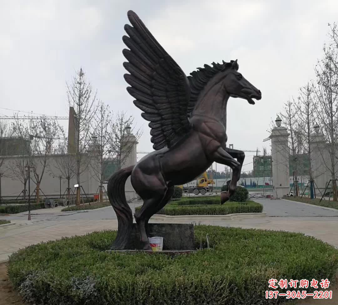 河南铜雕景观飞马