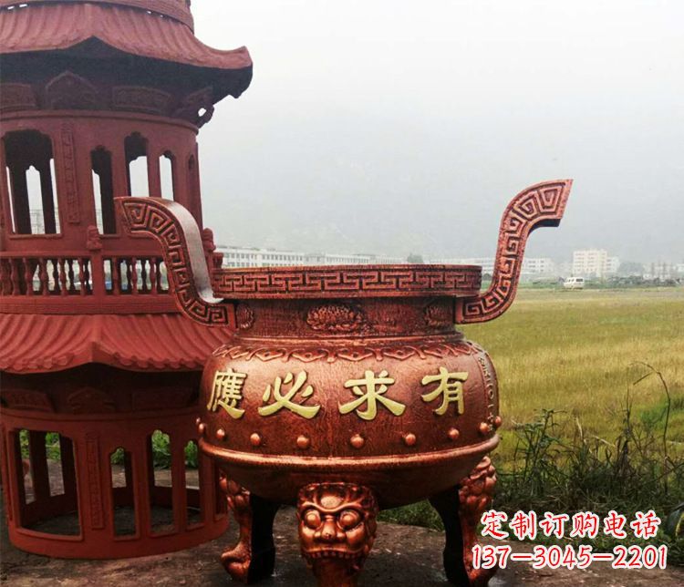 河南铜雕景观香炉