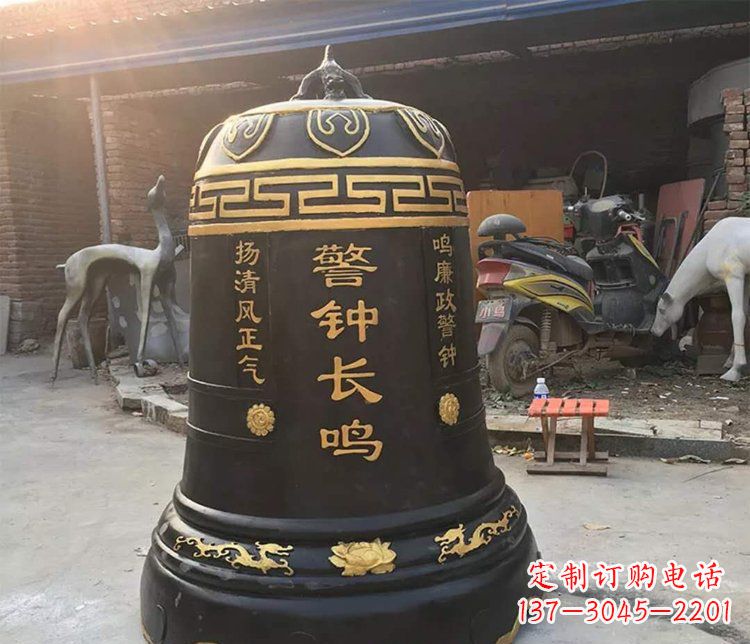 河南铜雕警钟长鸣寺庙雕塑
