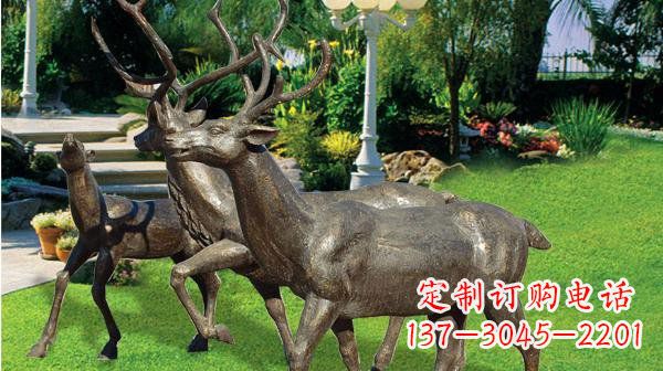 河南铜雕鹿公园动物雕塑