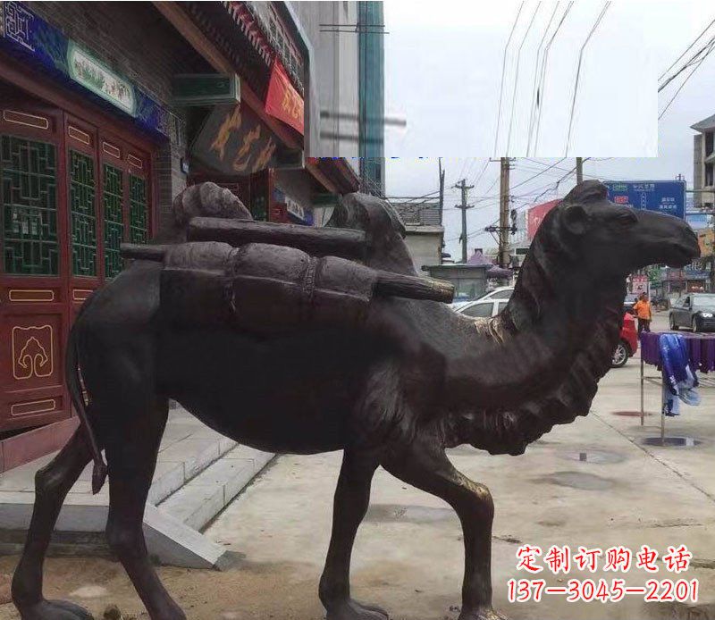 河南铜雕骆驼公园动物雕塑