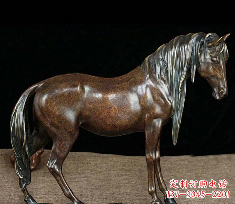 河南铜雕马公园动物摆件