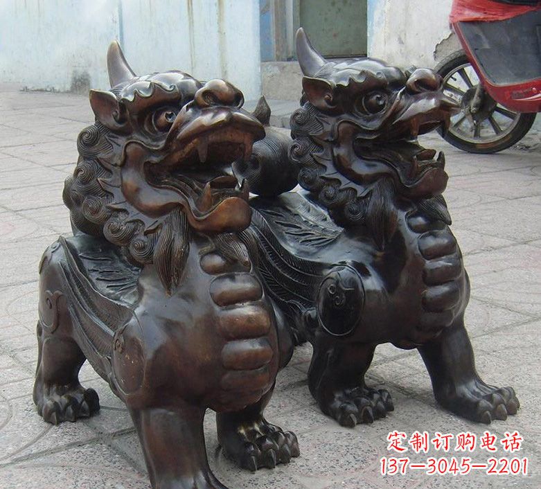 河南铜雕门口招财貔貅