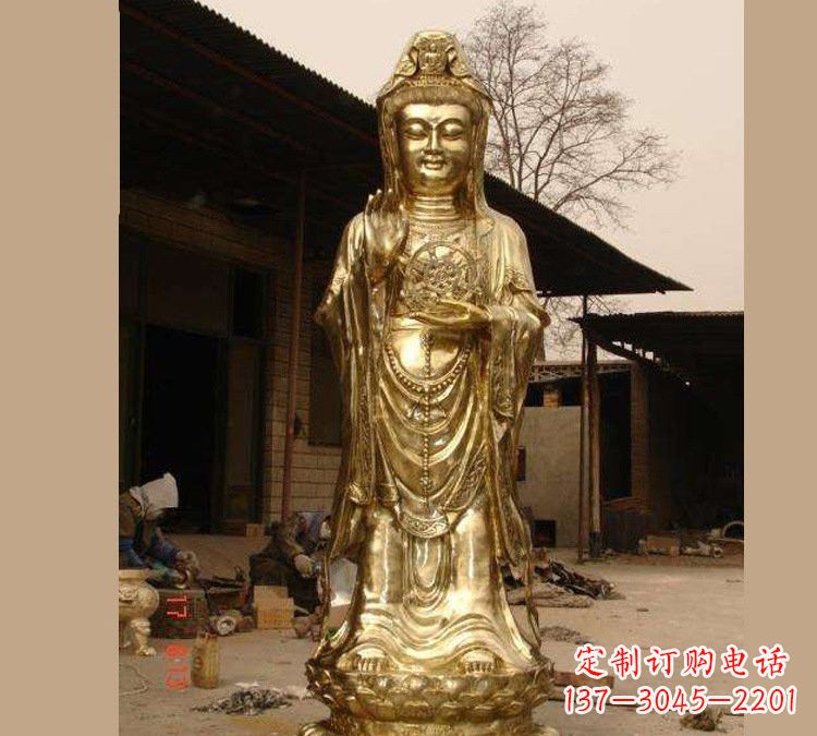 河南铜雕南海观音