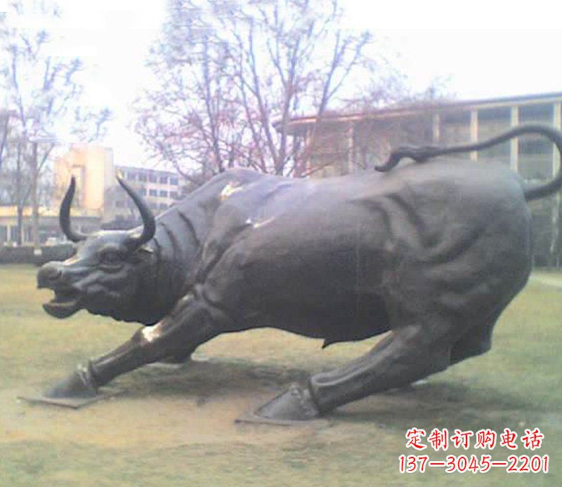 河南铜雕牛广场动物景观摆件 (2)