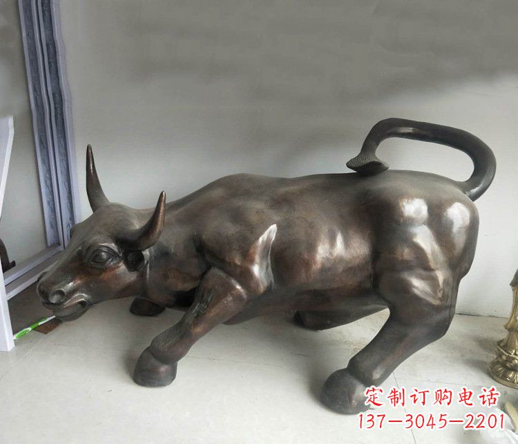 河南铜雕牛广场动物景观摆件