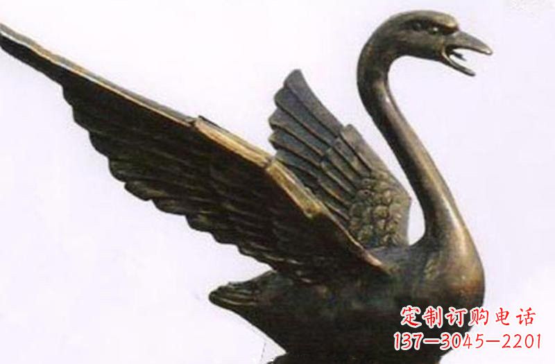 河南铜雕喷水天鹅公园动物雕塑