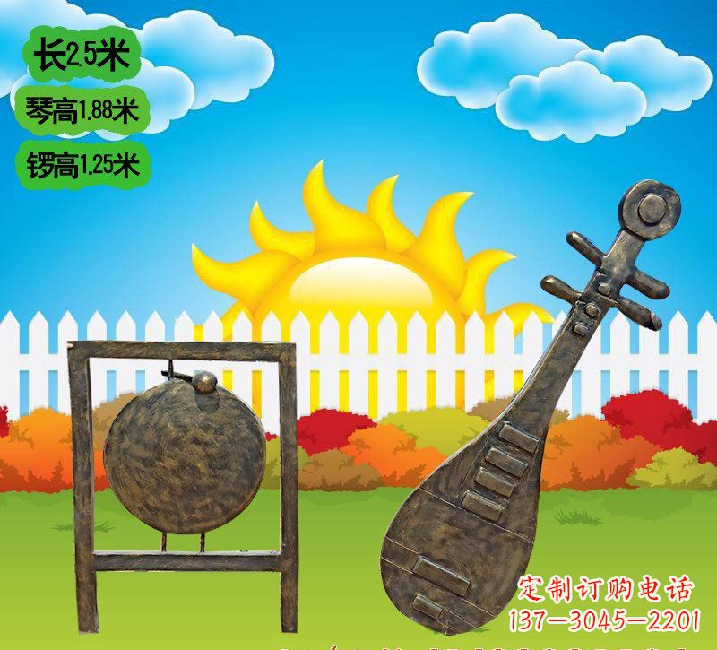 河南铜雕琵琶雕塑
