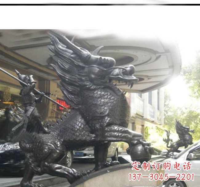 河南铜雕麒麟公司门口神兽雕塑