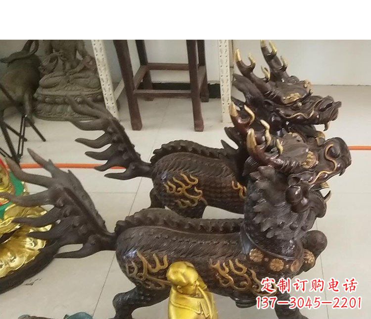 河南铜雕麒麟招财雕塑
