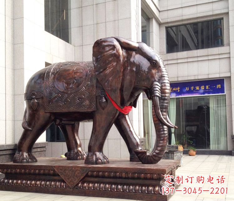 河南铜雕企业招财大象