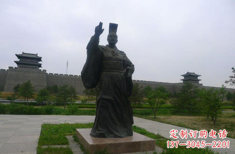 河南铜雕秦始皇古代名人雕塑