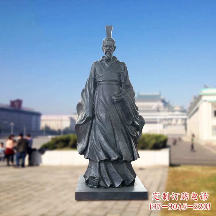 河南铜雕屈原塑像
