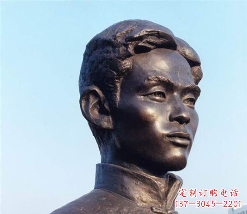 河南铜雕人物头像