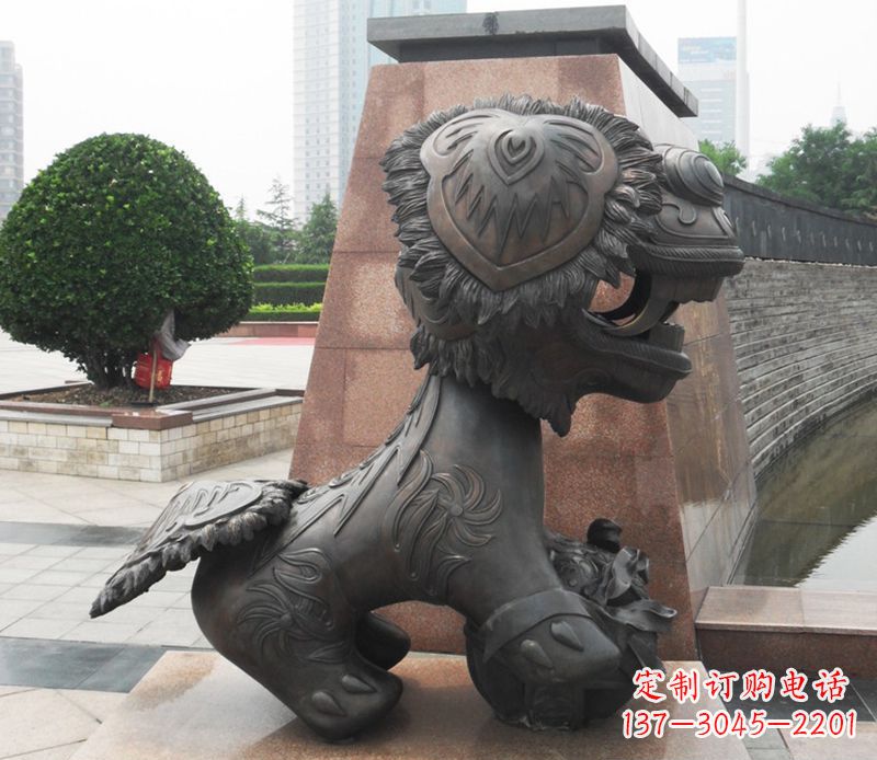 河南铜雕狮子