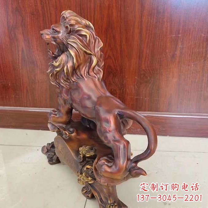河南铜雕狮子动物雕塑摆件