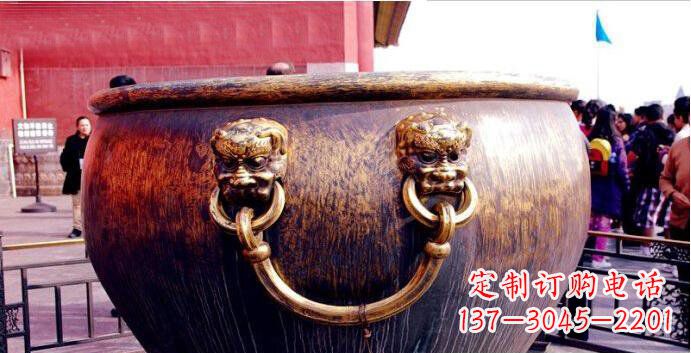 河南铜雕水缸寺庙景观雕塑