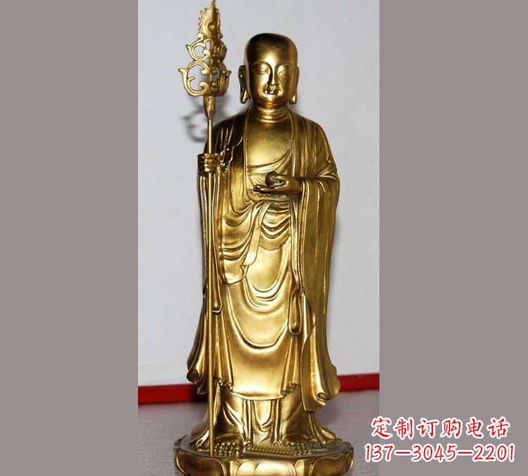 河南铜雕寺庙佛堂地藏菩萨