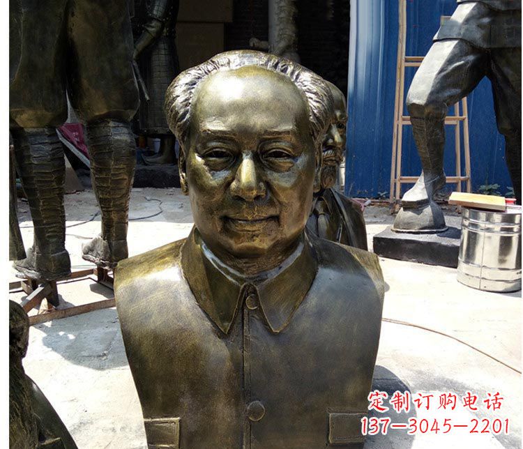 河南铜雕伟人毛主席胸像