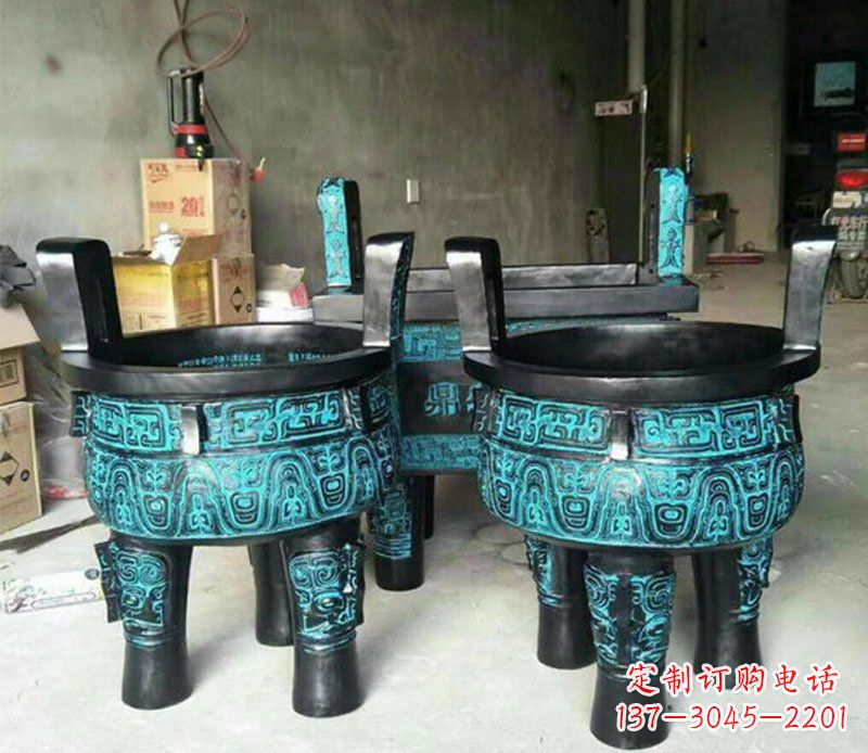 河南铜雕香炉寺庙香炉雕塑