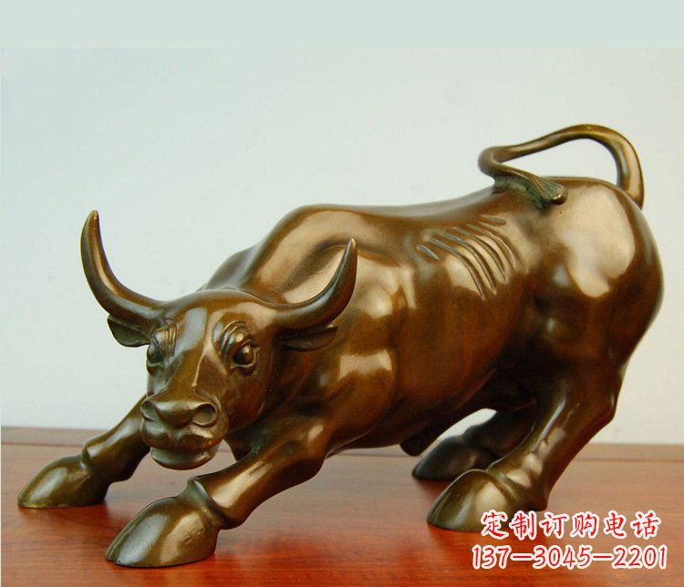 河南铜雕小区动物牛摆件