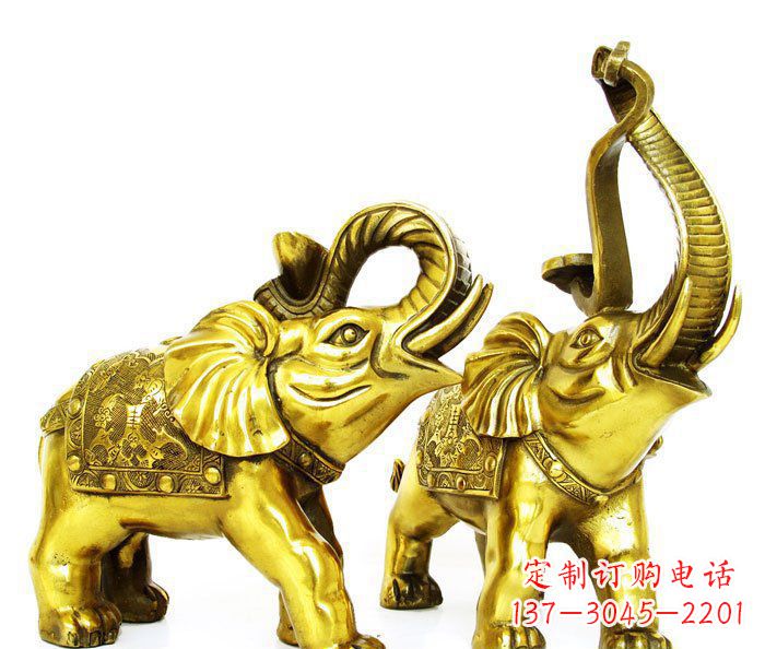 河南铜雕小象公园动物雕塑