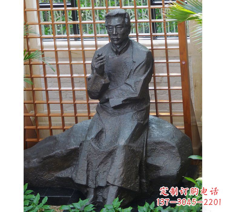 河南铜雕校园名人鲁迅