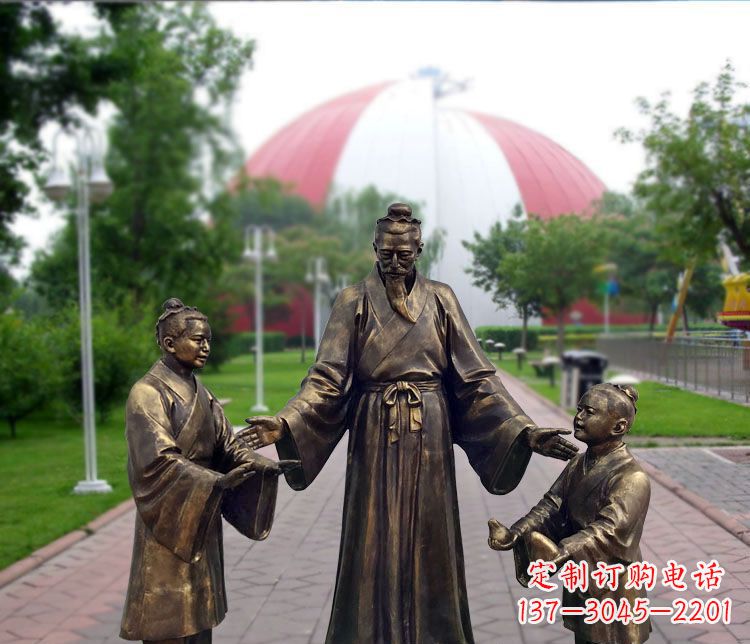 河南铜雕园林孔融让梨