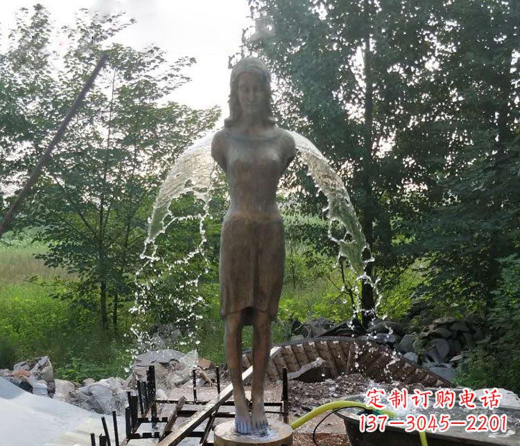 河南铜雕园林天使雕塑摆件