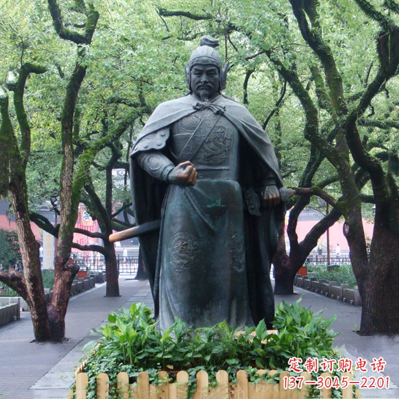 河南铜雕岳飞雕塑-公园园林历史名人中国古代民族英雄人物雕像