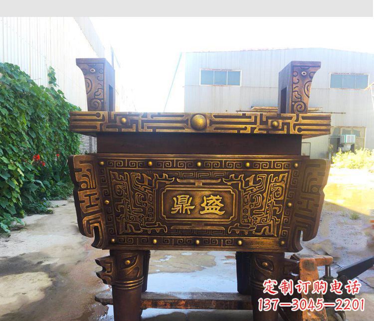 河南铜雕招财鼎盛香炉