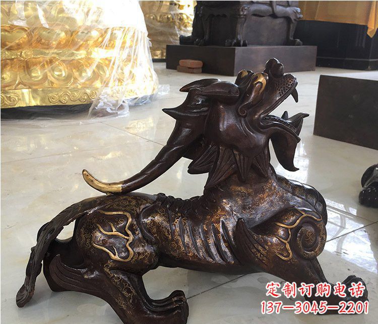 河南铜雕招财辟邪貔貅雕塑摆件