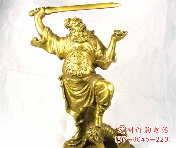 河南铜雕赵公明古代人物雕塑