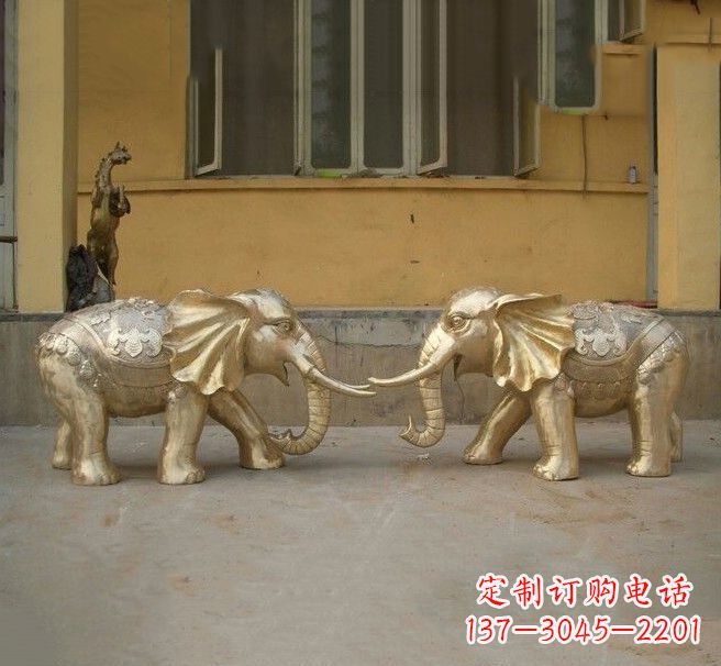 河南铜雕招财小象