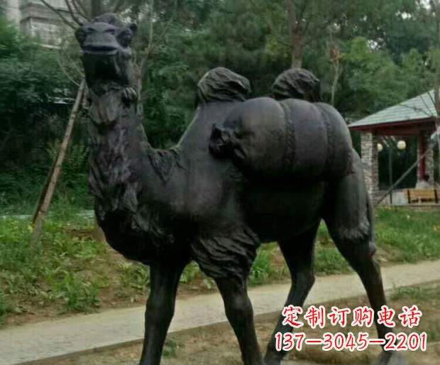 河南驮行李的骆驼铜雕
