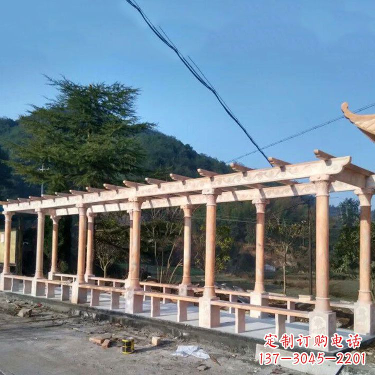 河南晚霞红花架长廊
