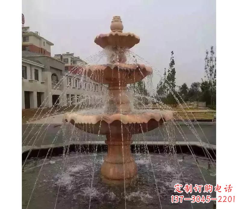 河南晚霞红喷泉雕塑