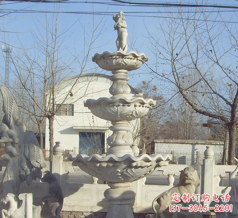 河南晚霞红石雕风水球图片
