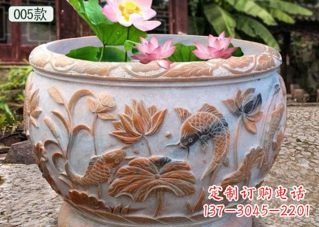 河南晚霞红水缸鱼缸雕塑