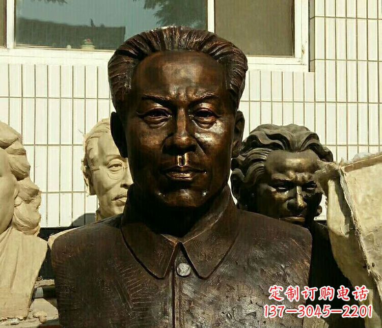 河南伟人刘少奇胸像铜雕