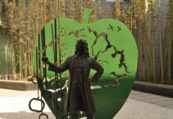 河南苹果铜雕，传承西方经典名人物牛顿
