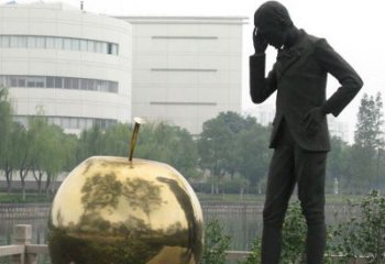 河南中领雕塑：专业定制精美牛顿铜雕