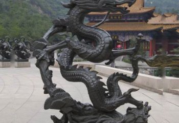 河南超群绝伦的盘龙铜雕