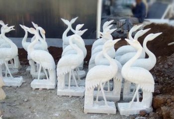 河南精美工艺，传统雕刻——仙鹤石塑