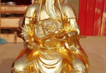 河南传承经典，漆金关公神像雕塑