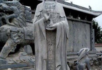 河南青石仿古观音雕像|传承古代神话传统