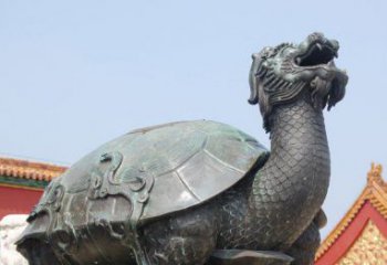 河南青铜龙雕塑，象征传统文化之美
