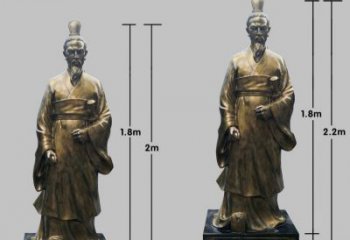 河南民族英雄屈原铜雕塑